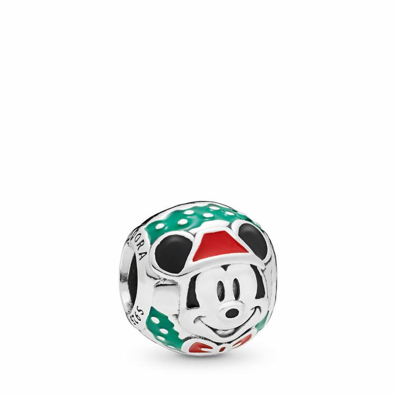 Pandora Australia Disney Santa Mickey Charm - Sterling Silver | JASTYU612